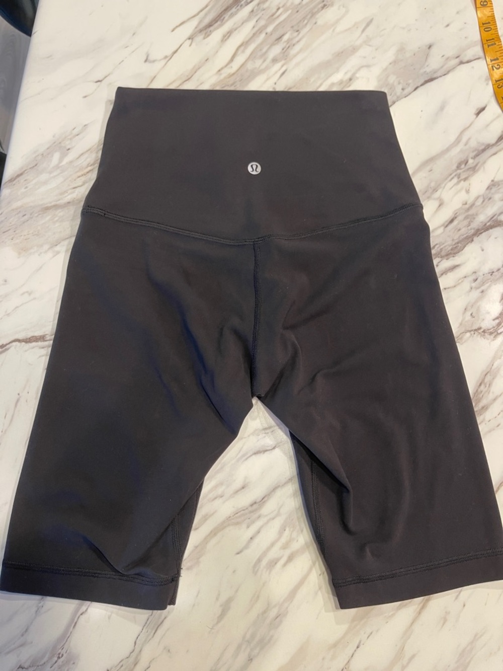 lululemon athletica High-Rise Black Bike Shorts with Logo